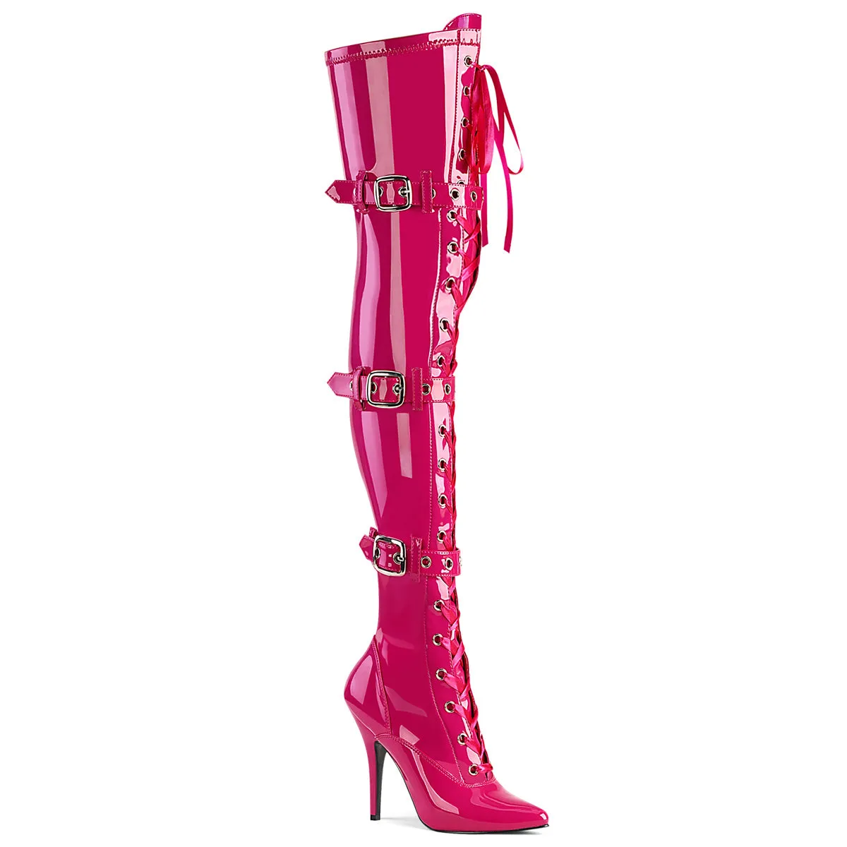 5 Inch Heel SEDUCE-3028 Hot Pink Stretch Pat