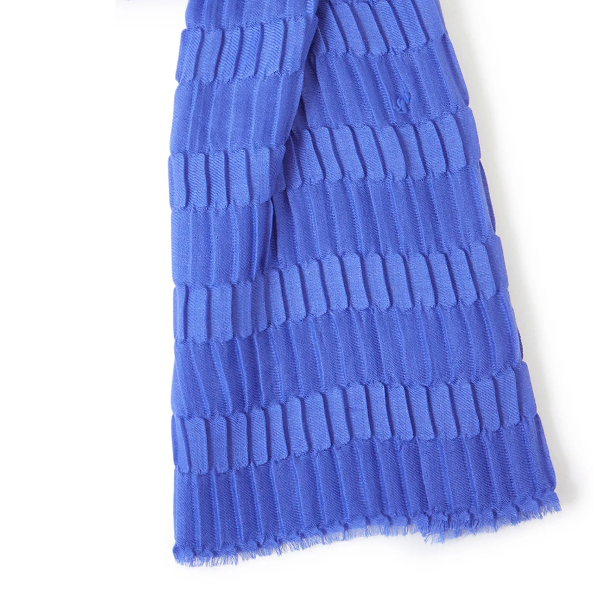 Accessorize London Women's Blue Textured Pleat Scarf