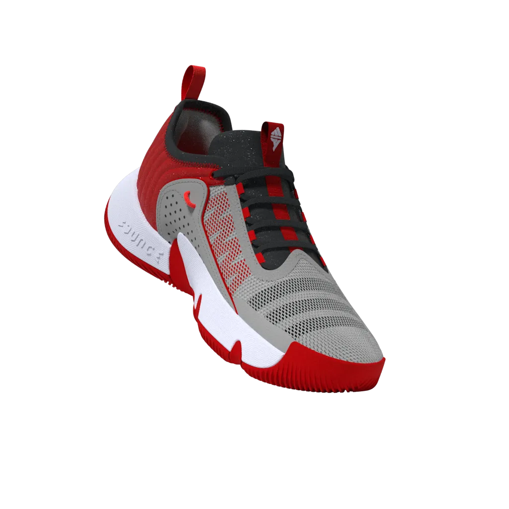 Adidas Trae Unlimited Junior Basketball Shoes - Grey, Carbon, and Scarlet - Lightweight Performance and Stylish Design for Young Athletes