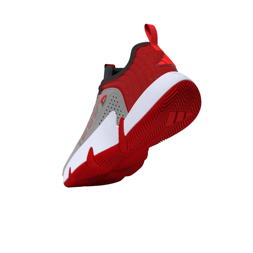 Adidas Trae Unlimited Junior Basketball Shoes - Grey, Carbon, and Scarlet - Lightweight Performance and Stylish Design for Young Athletes