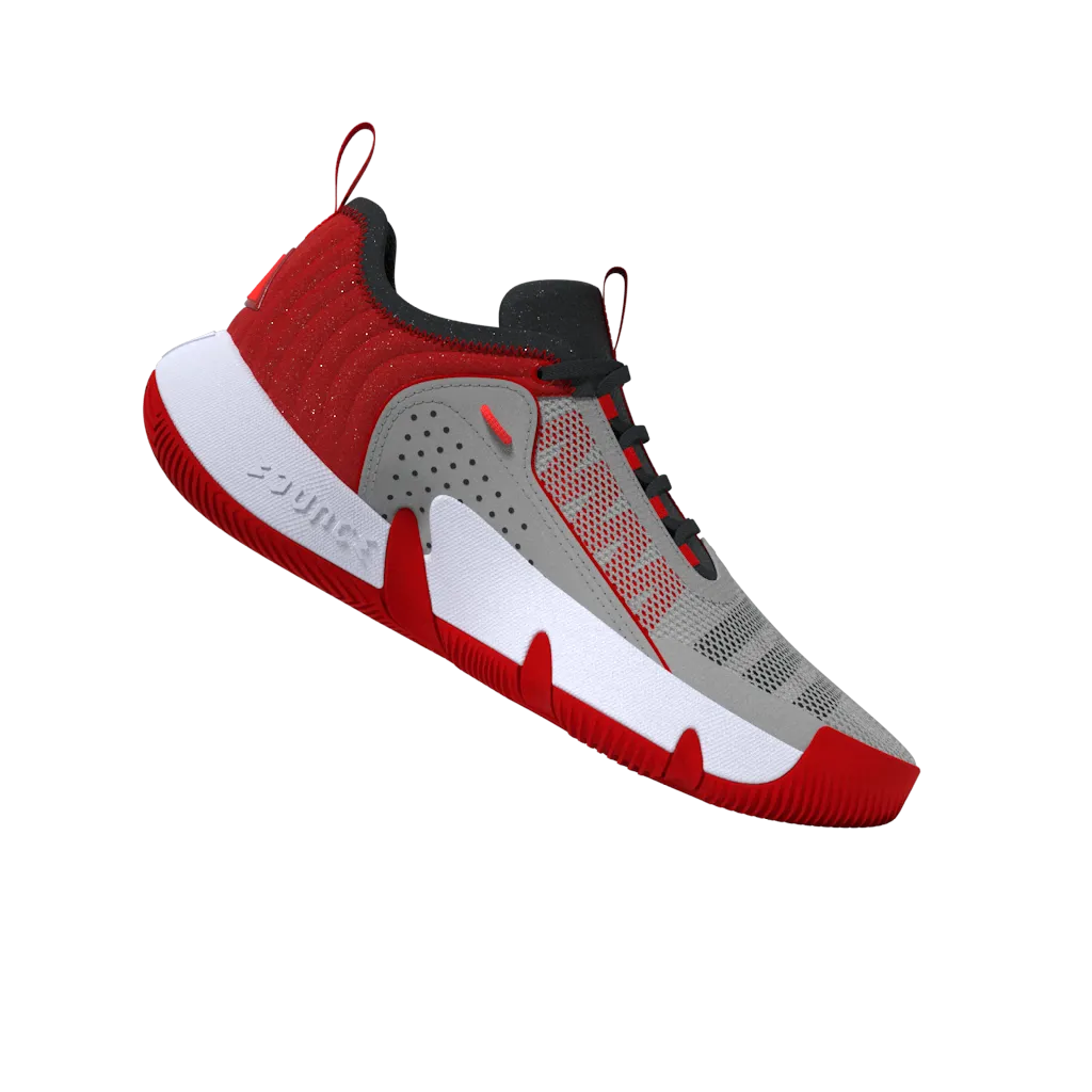 Adidas Trae Unlimited Junior Basketball Shoes - Grey, Carbon, and Scarlet - Lightweight Performance and Stylish Design for Young Athletes