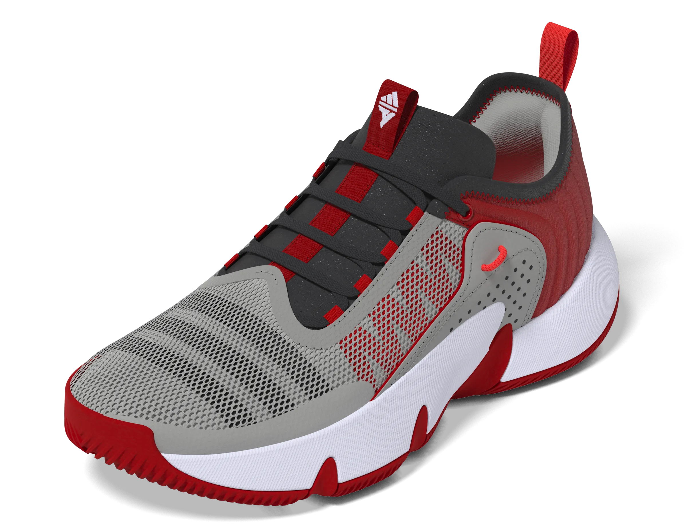 Adidas Trae Unlimited Junior Basketball Shoes - Grey, Carbon, and Scarlet - Lightweight Performance and Stylish Design for Young Athletes