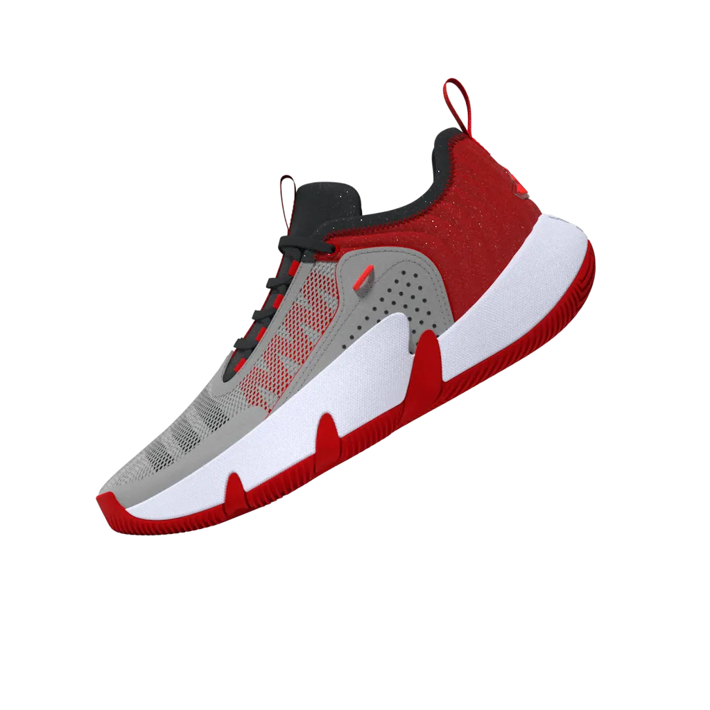 Adidas Trae Unlimited Junior Basketball Shoes - Grey, Carbon, and Scarlet - Lightweight Performance and Stylish Design for Young Athletes