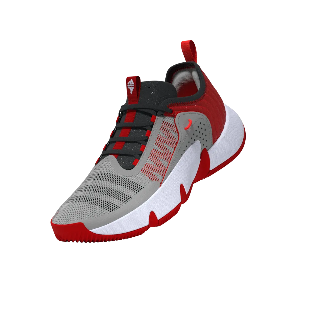 Adidas Trae Unlimited Junior Basketball Shoes - Grey, Carbon, and Scarlet - Lightweight Performance and Stylish Design for Young Athletes