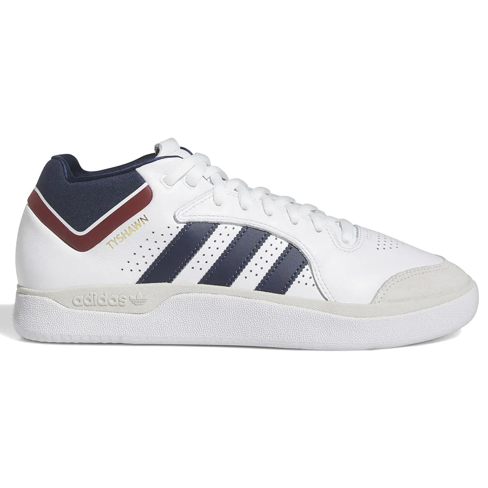 Adidas - Tyshawn Shoes White/Navy/Burgundy