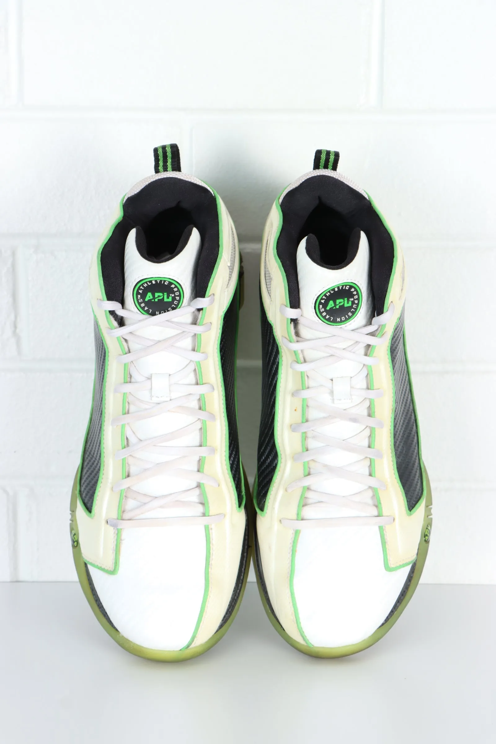 APL Concept 1 Mens Basketball Shoes in White, Black, and Green - Size 11 - Stylish Performance Footwear