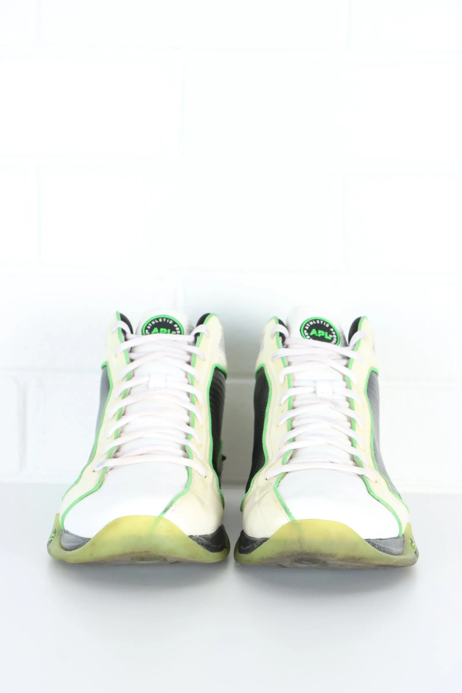 APL Concept 1 Mens Basketball Shoes in White, Black, and Green - Size 11 - Stylish Performance Footwear