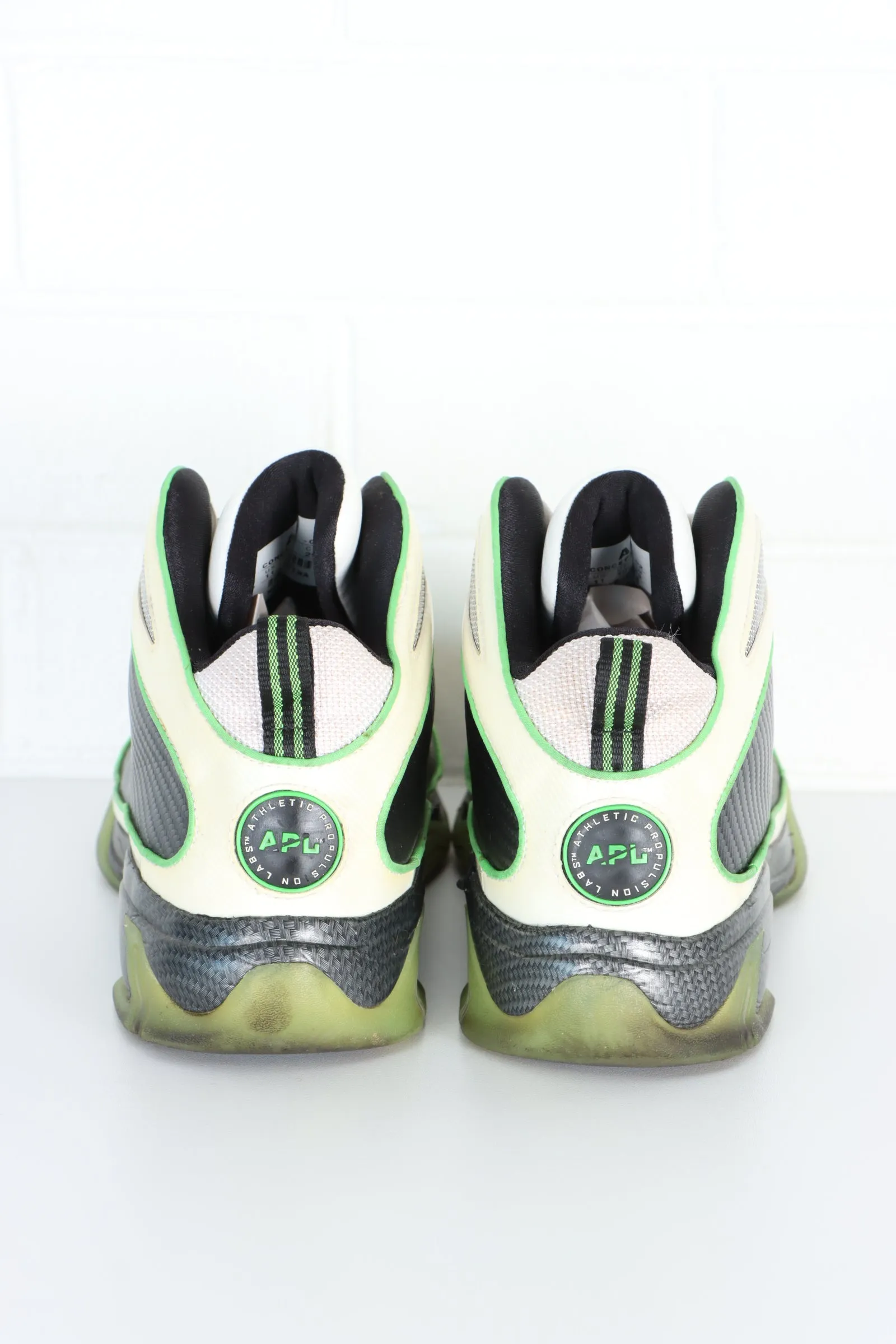 APL Concept 1 Mens Basketball Shoes in White, Black, and Green - Size 11 - Stylish Performance Footwear