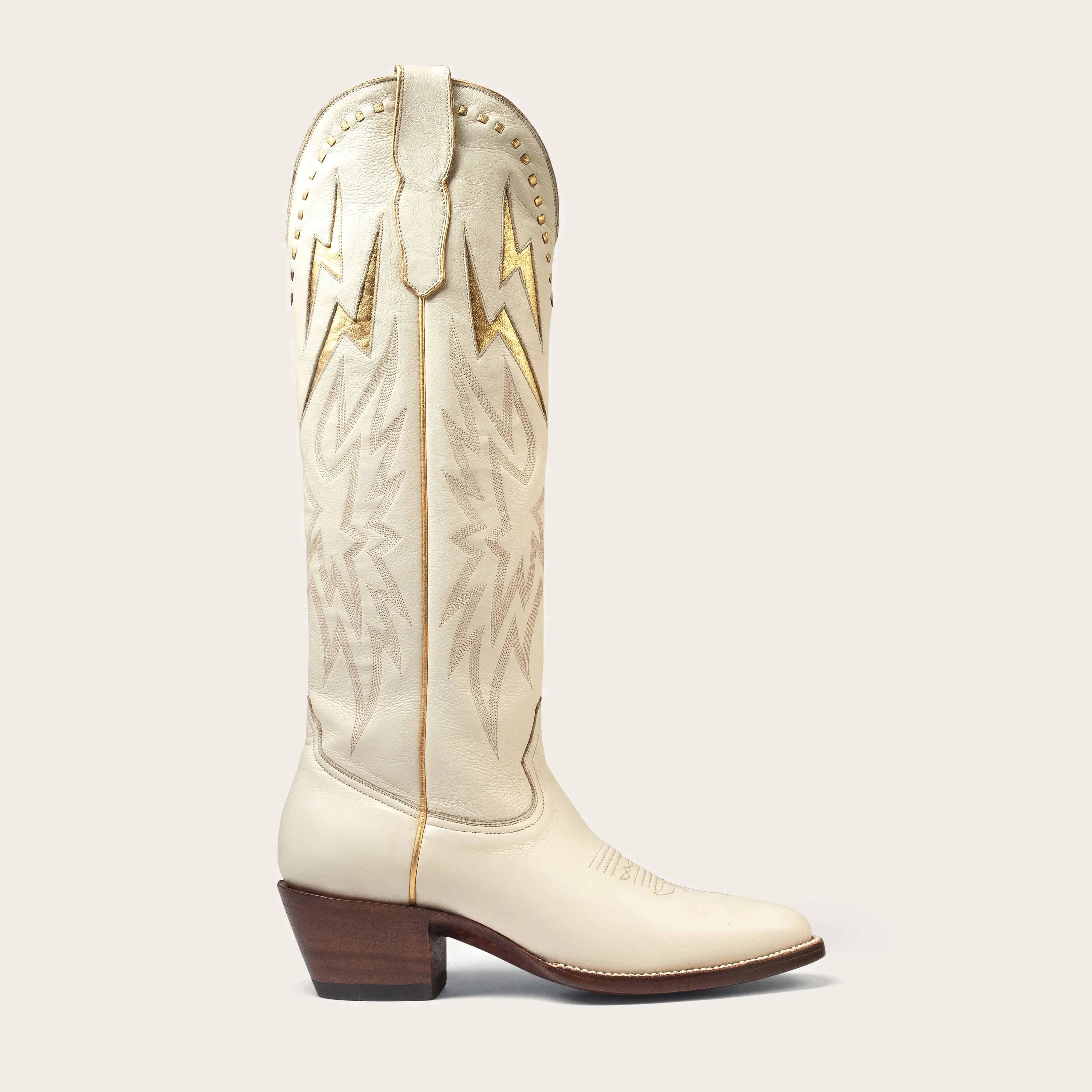 Bone & Gold Lightning Boot