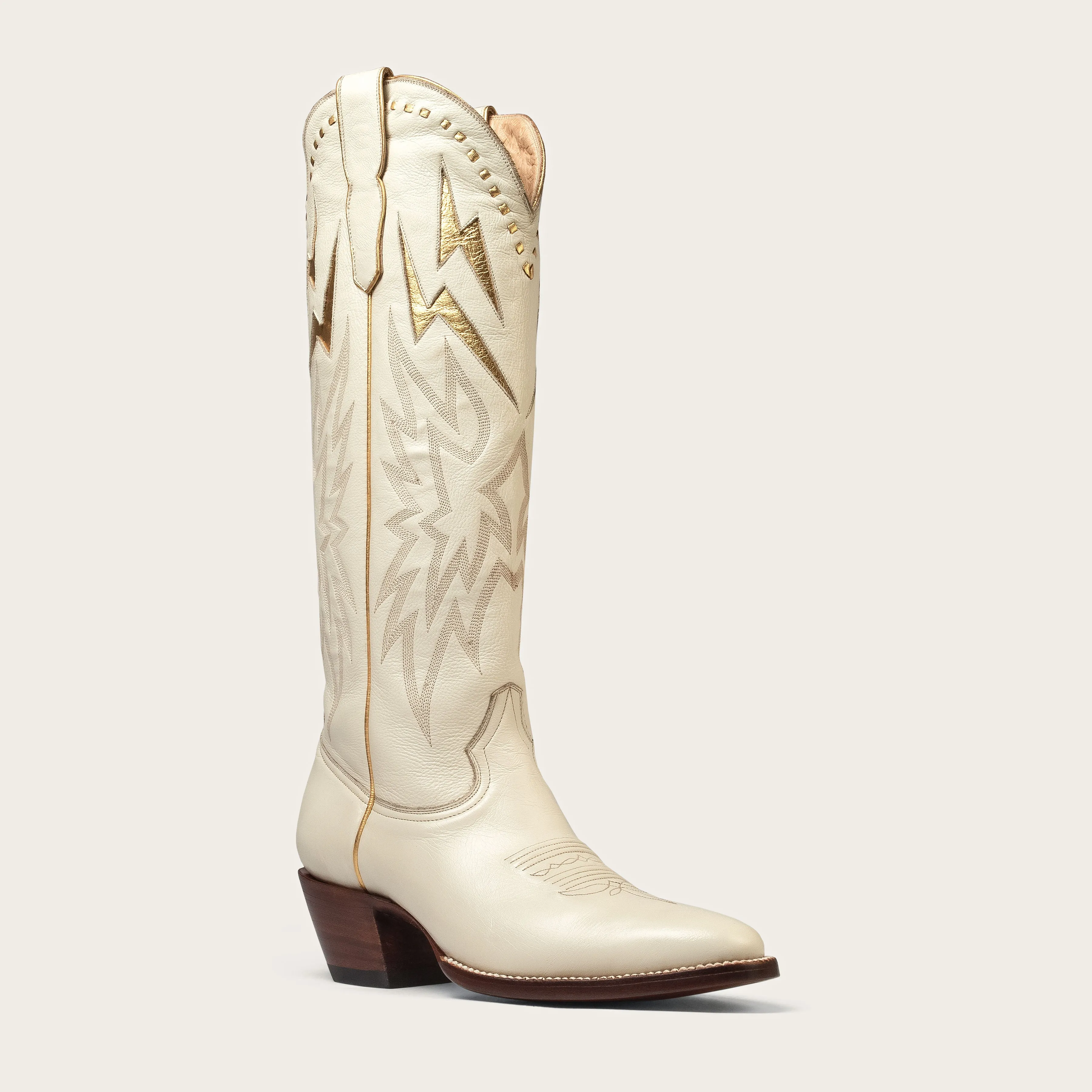 Bone & Gold Lightning Boot