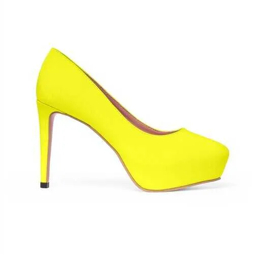 Bright Yellow Platform Shoes