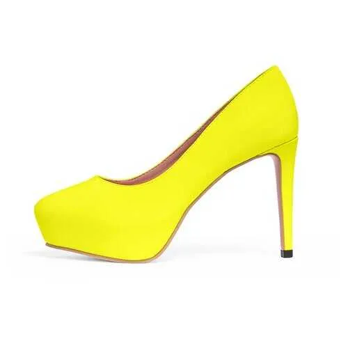 Bright Yellow Platform Shoes