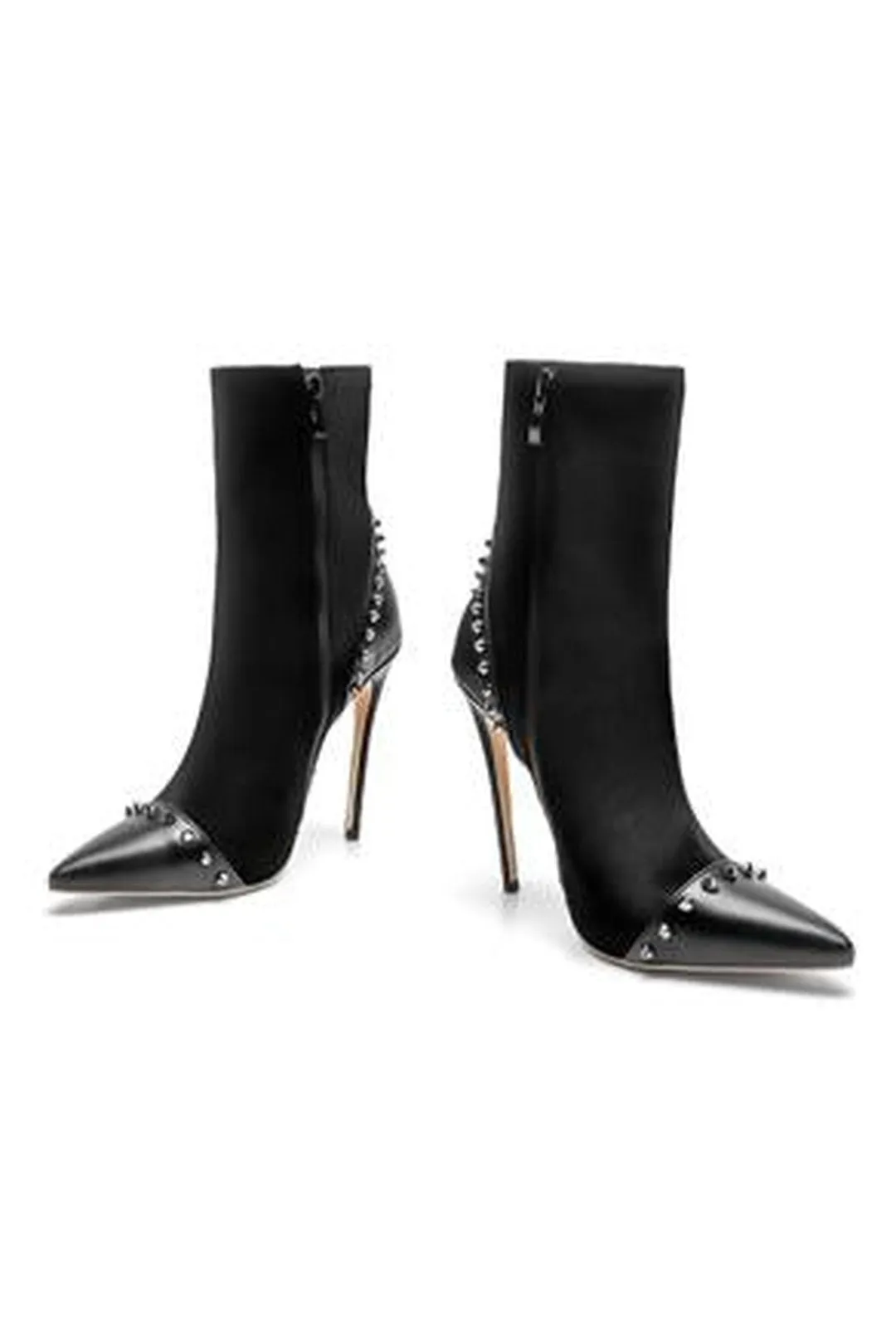 CHAKA - STUD CAP TOE HEELS