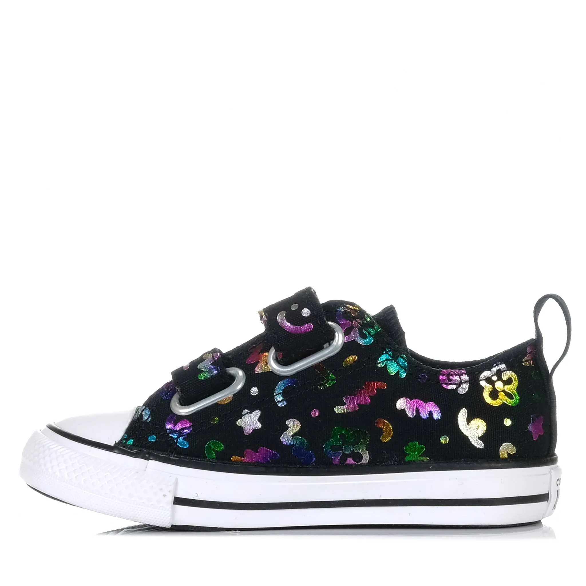 Converse Chuck Taylor Infant 2V Polka-Doodle Low Black