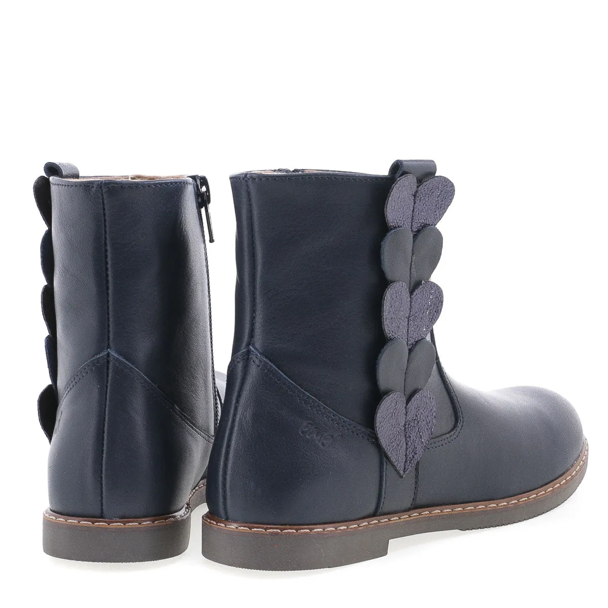 (EY2692-5)Emel winter boots hearts navy