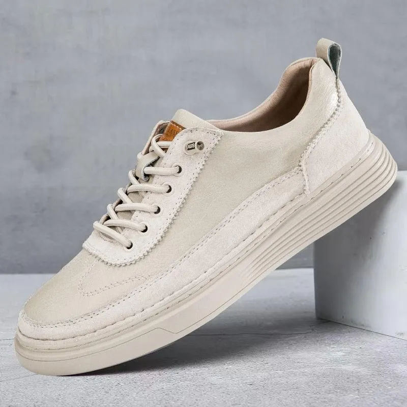 GE219 Men's Leather Vulcanized Sneakers Casual Shoes