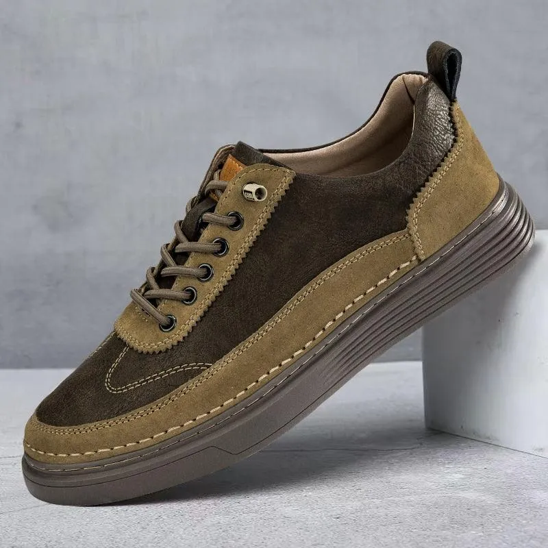 GE219 Men's Leather Vulcanized Sneakers Casual Shoes