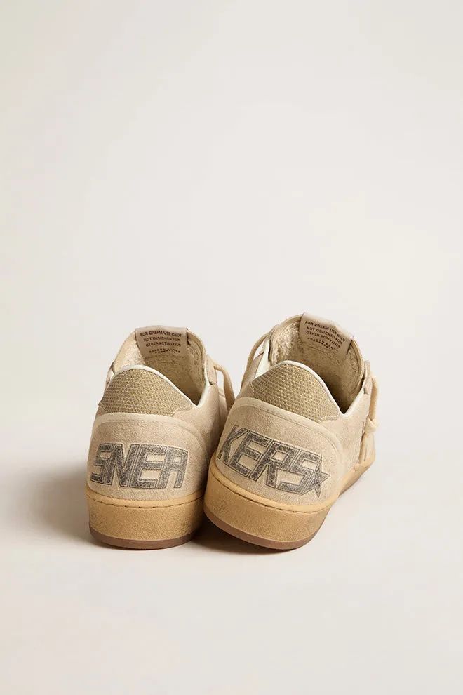 Golden Goose Ball Star Suede Sneaker in Pearl/Gray/Gold