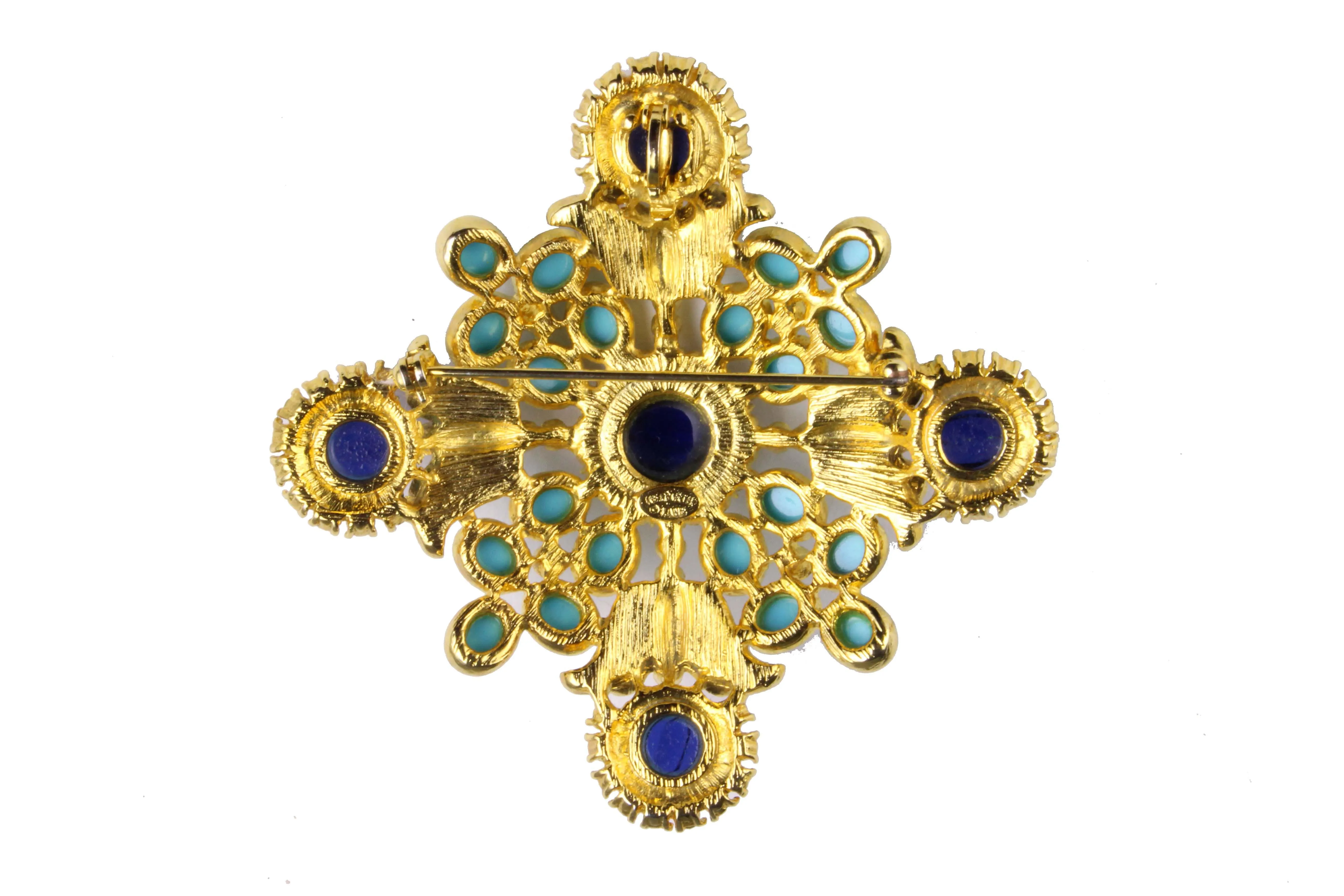 KENNETH LANE maltese cross brooch pendant