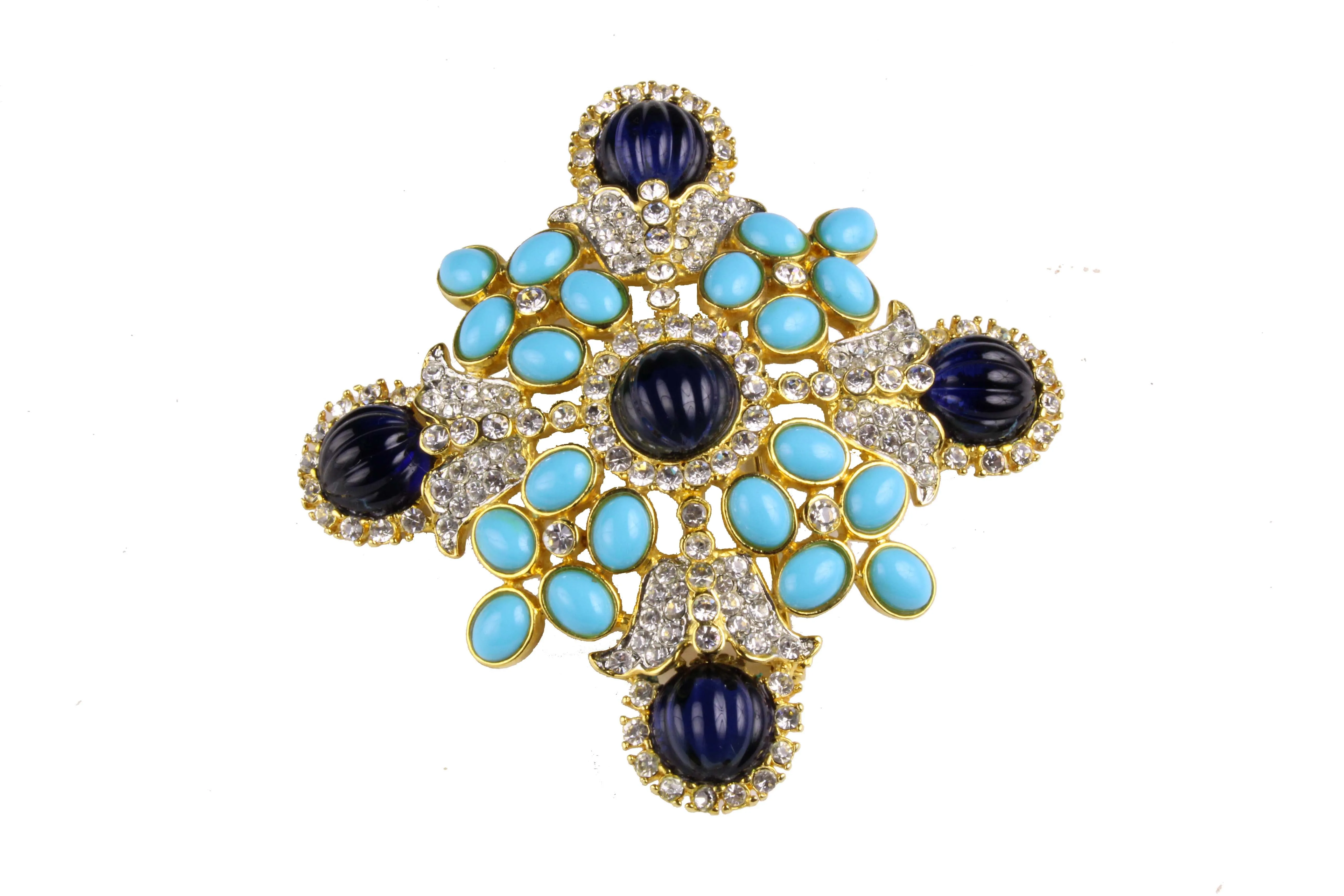 KENNETH LANE maltese cross brooch pendant