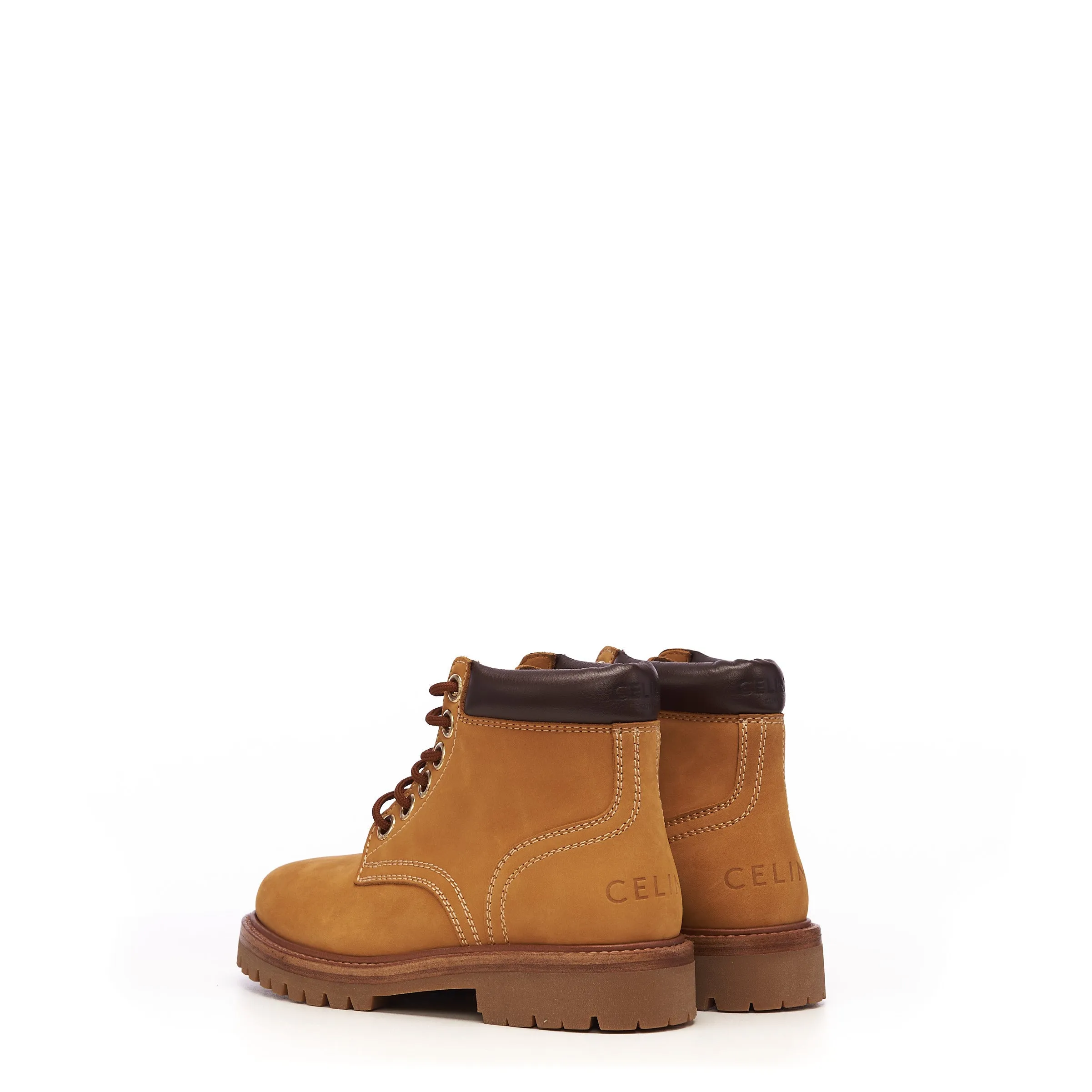 Kurt High Lace-up Boot in Light Tan Nubuck Calfskin & Calfskin