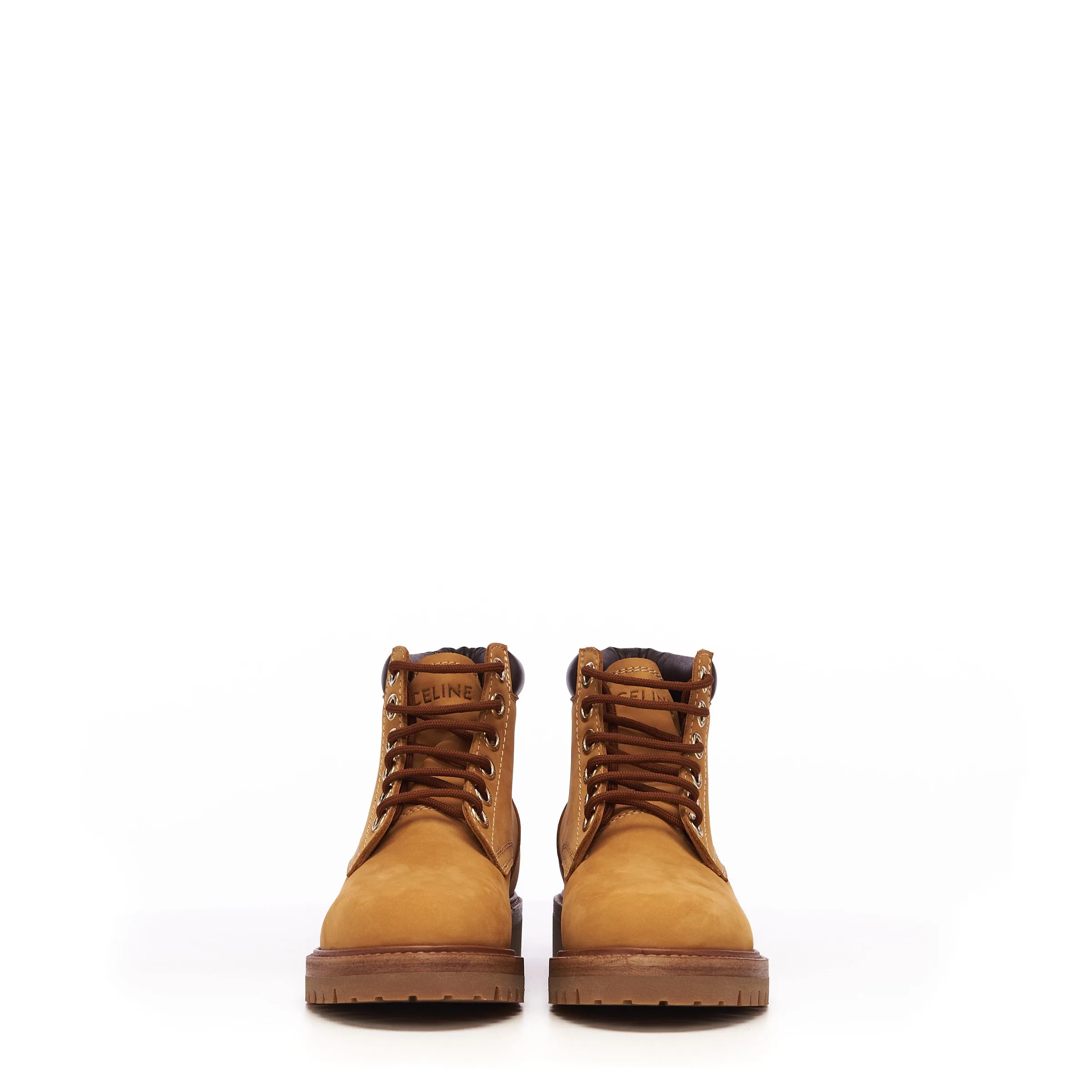 Kurt High Lace-up Boot in Light Tan Nubuck Calfskin & Calfskin