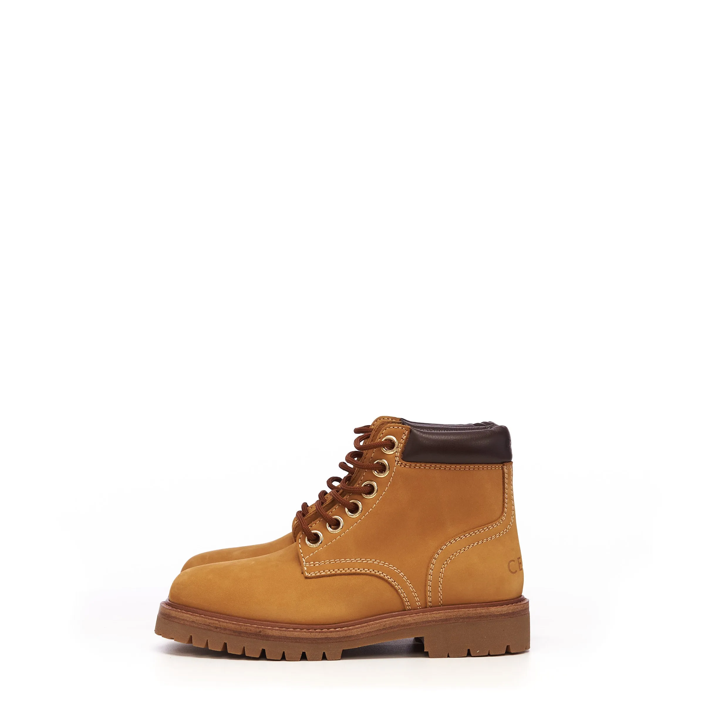 Kurt High Lace-up Boot in Light Tan Nubuck Calfskin & Calfskin