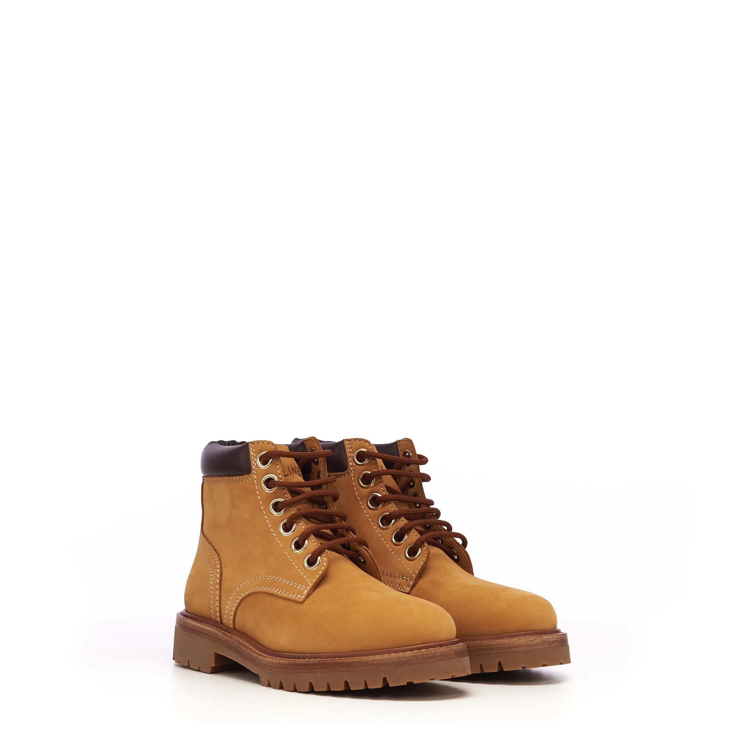 Kurt High Lace-up Boot in Light Tan Nubuck Calfskin & Calfskin