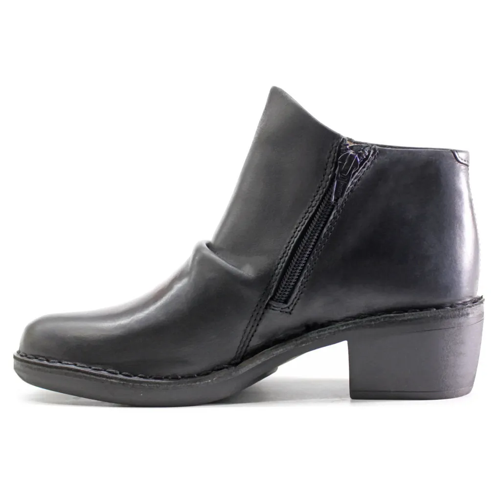 Merk093Fly Rug Leather Women's Zip Up Ankle Boots