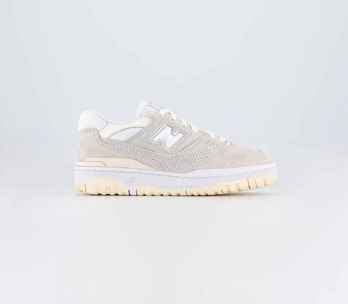 New Balance BB550 White Off White Cream Trainers