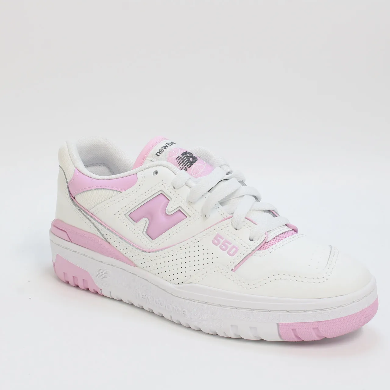 New Balance Bb550 White Pink White Trainers