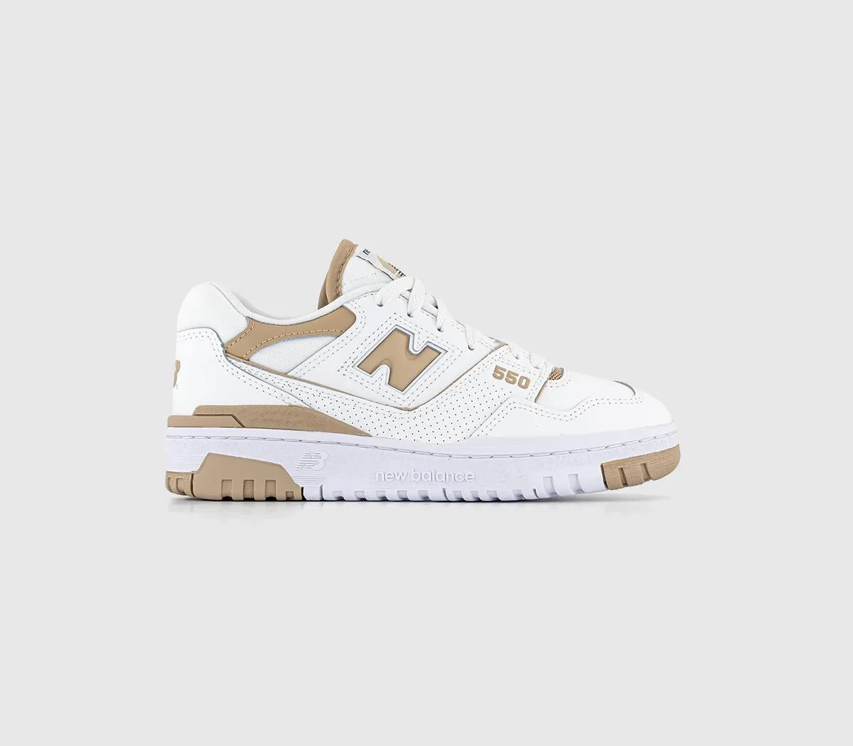 New Balance BB550 White Sand Trainers