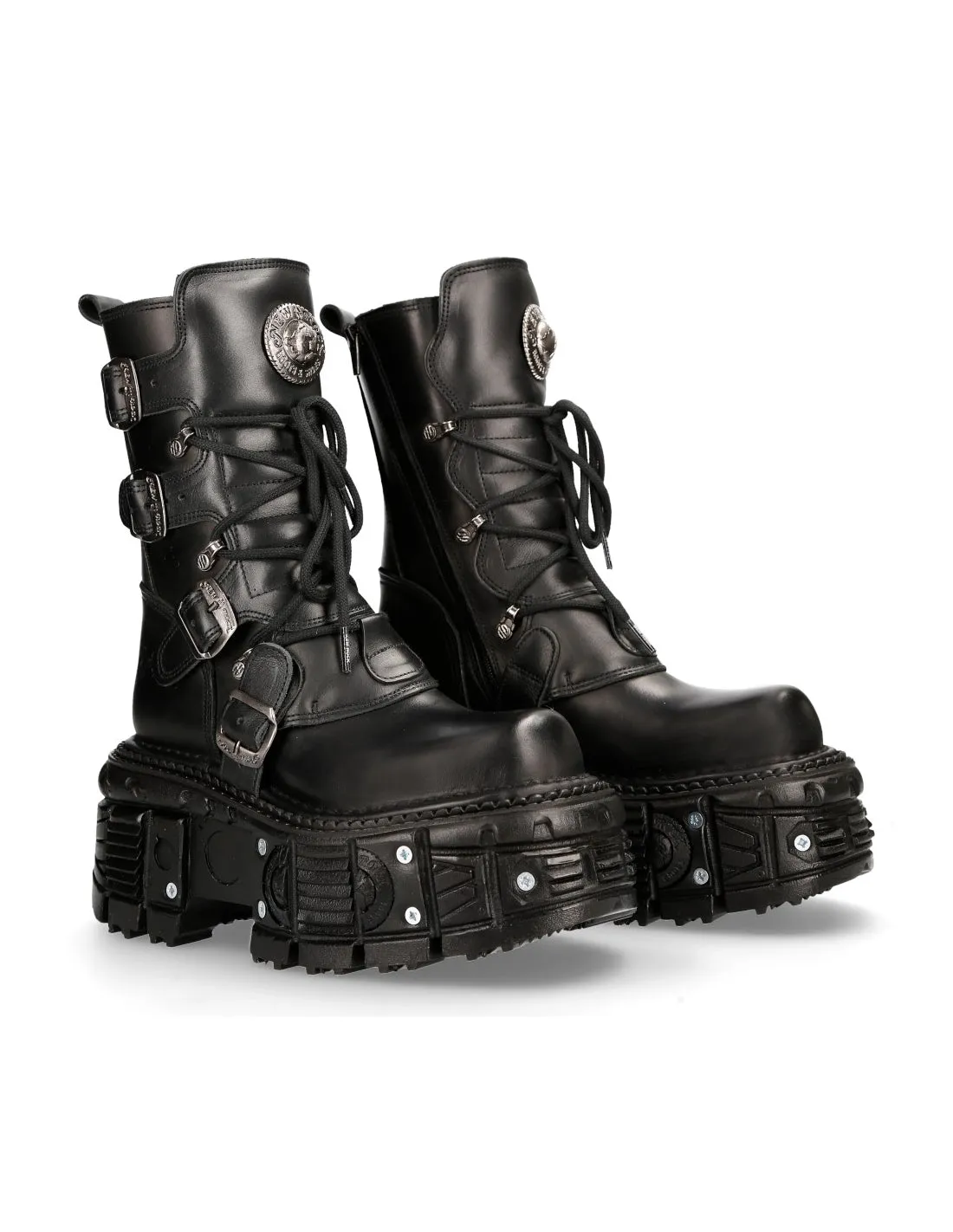 New Rock Boot Black Imperfect M-TANK373-S1