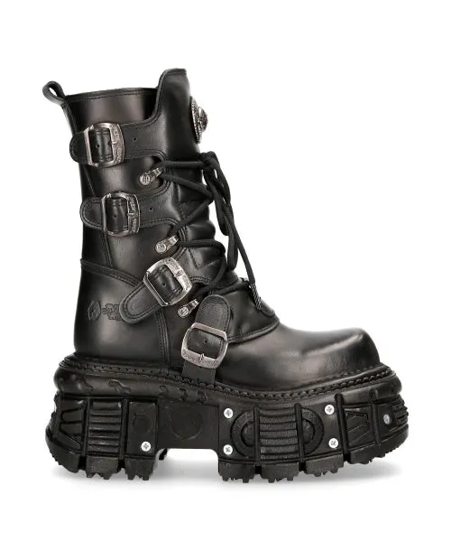 New Rock Boot Black Imperfect M-TANK373-S1