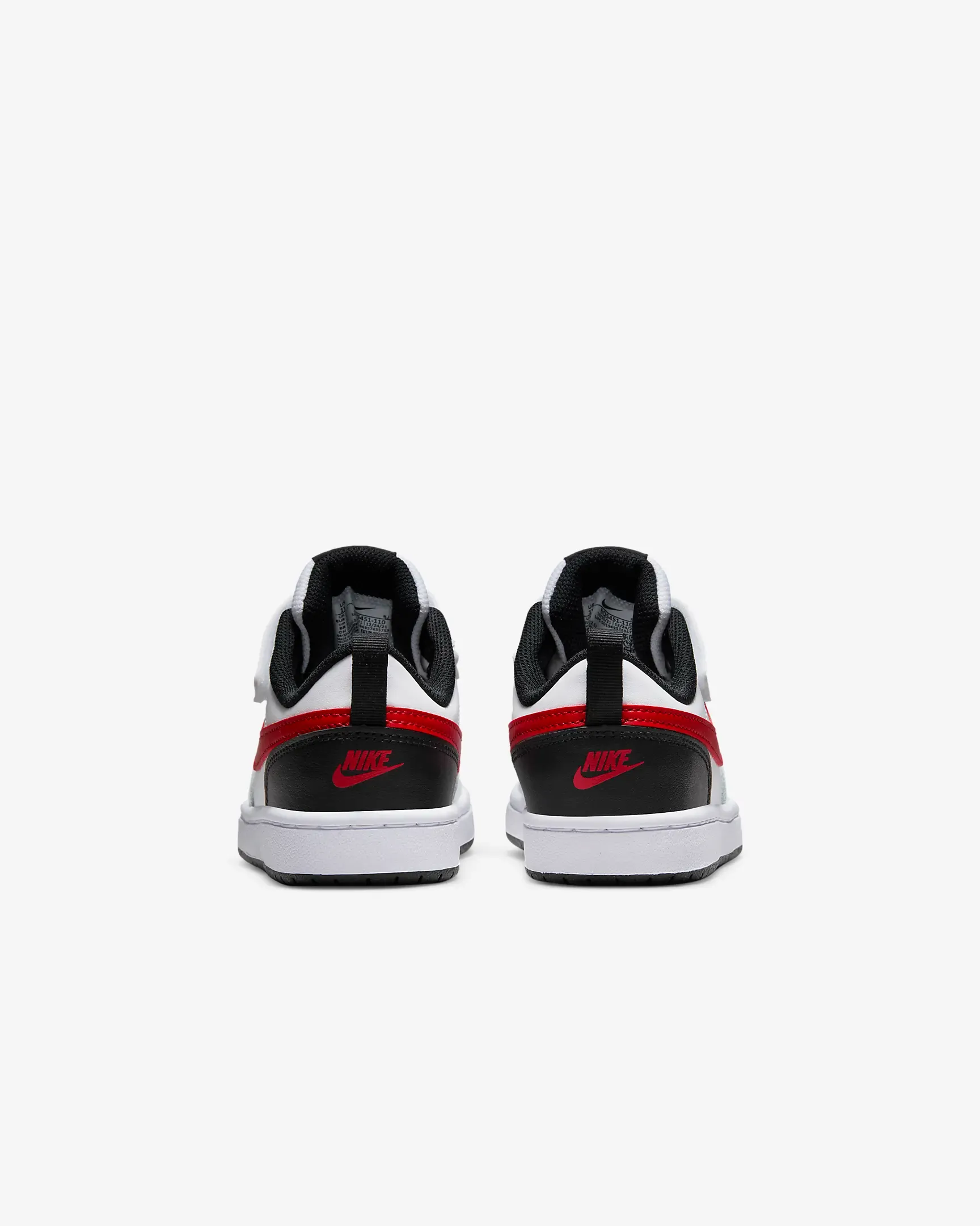 Nike Kid's Court Borough Low 2 Shoes - White / Black / University Red