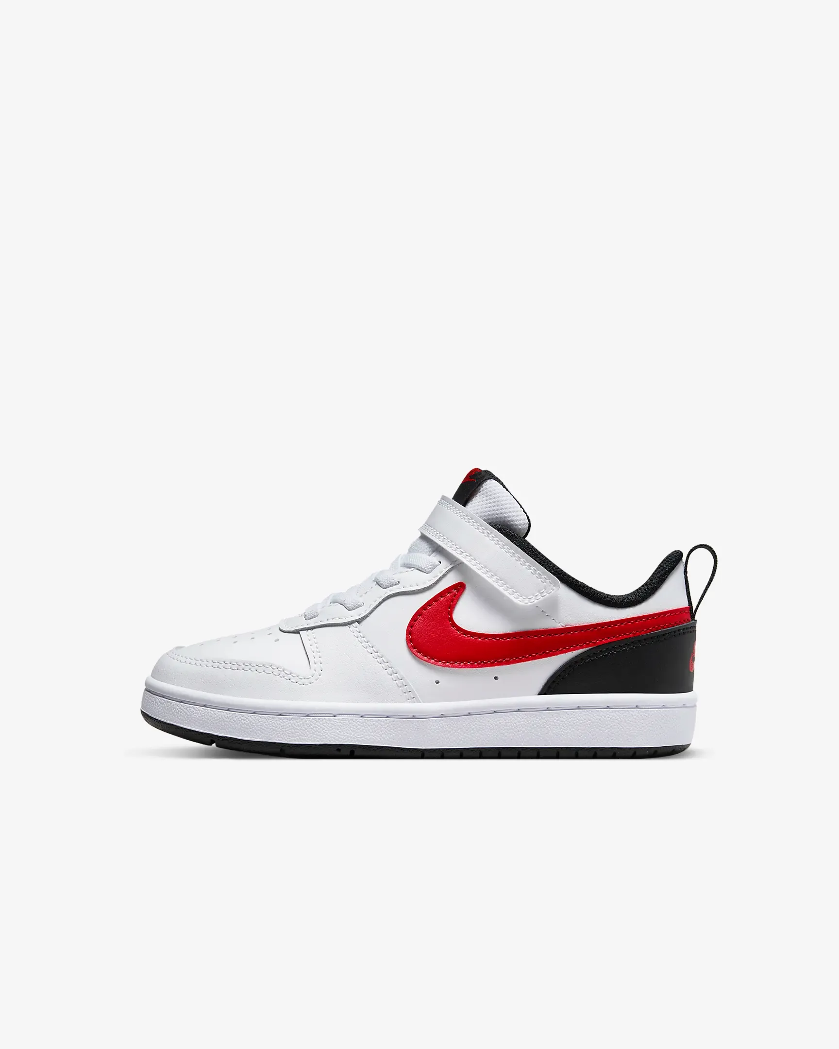 Nike Kid's Court Borough Low 2 Shoes - White / Black / University Red