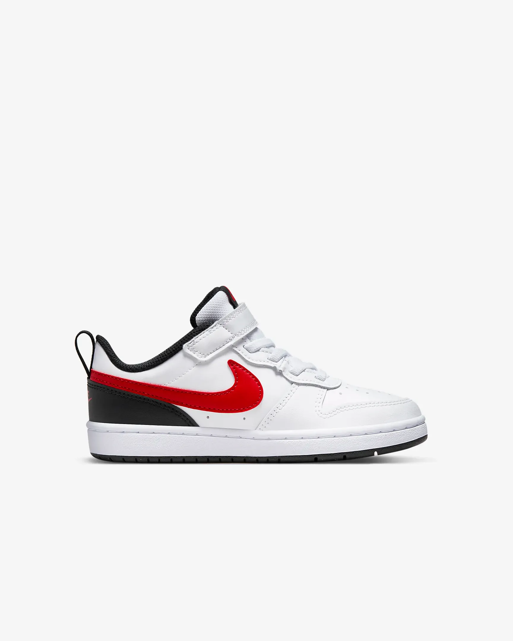 Nike Kid's Court Borough Low 2 Shoes - White / Black / University Red