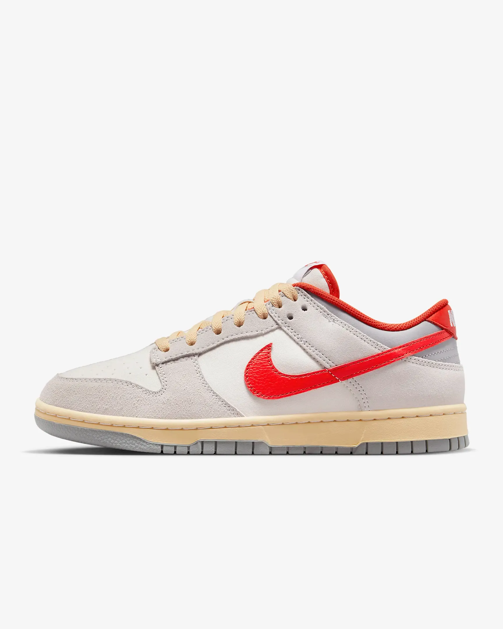 Nike Men's Dunk Low Shoes - Sail / Photon Dust / Light Smoke Grey / Picante Red