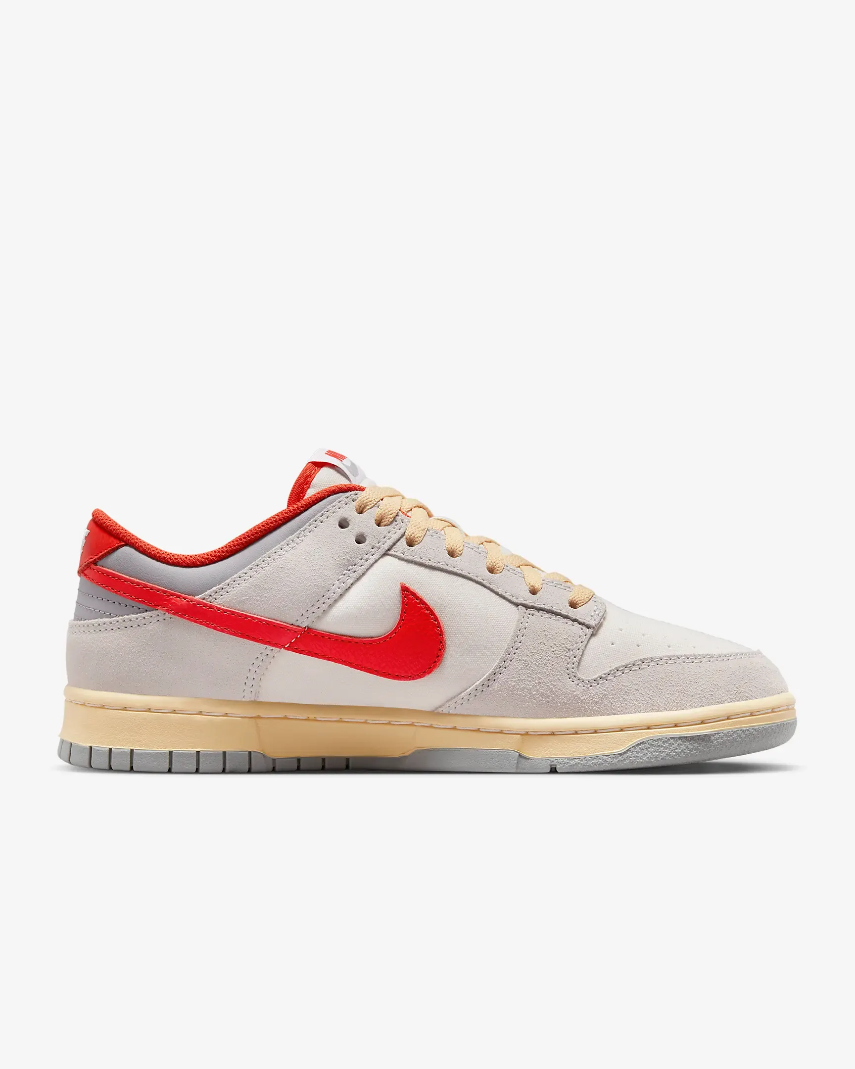 Nike Men's Dunk Low Shoes - Sail / Photon Dust / Light Smoke Grey / Picante Red