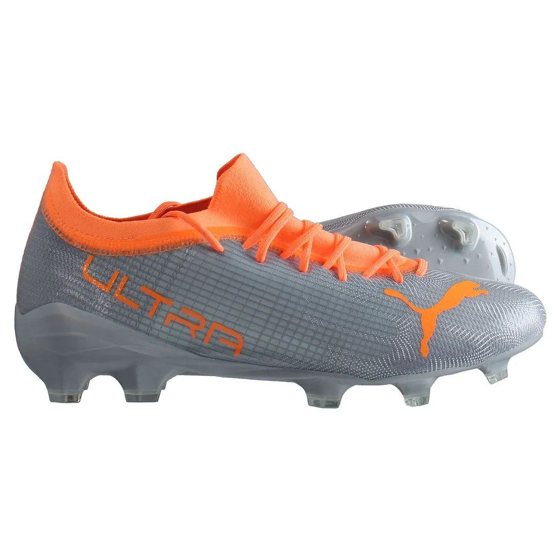 Puma Ultra 2.4 FG/AG Silver Mens Football Boots