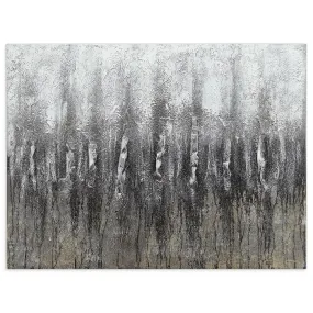 "Gray Frequency" Textured Metallic HandPainted Wall Art by Martin Edwards