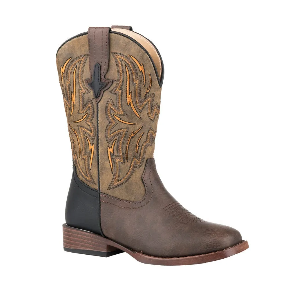 Roper Kids Dalton Brown/Tan Boots