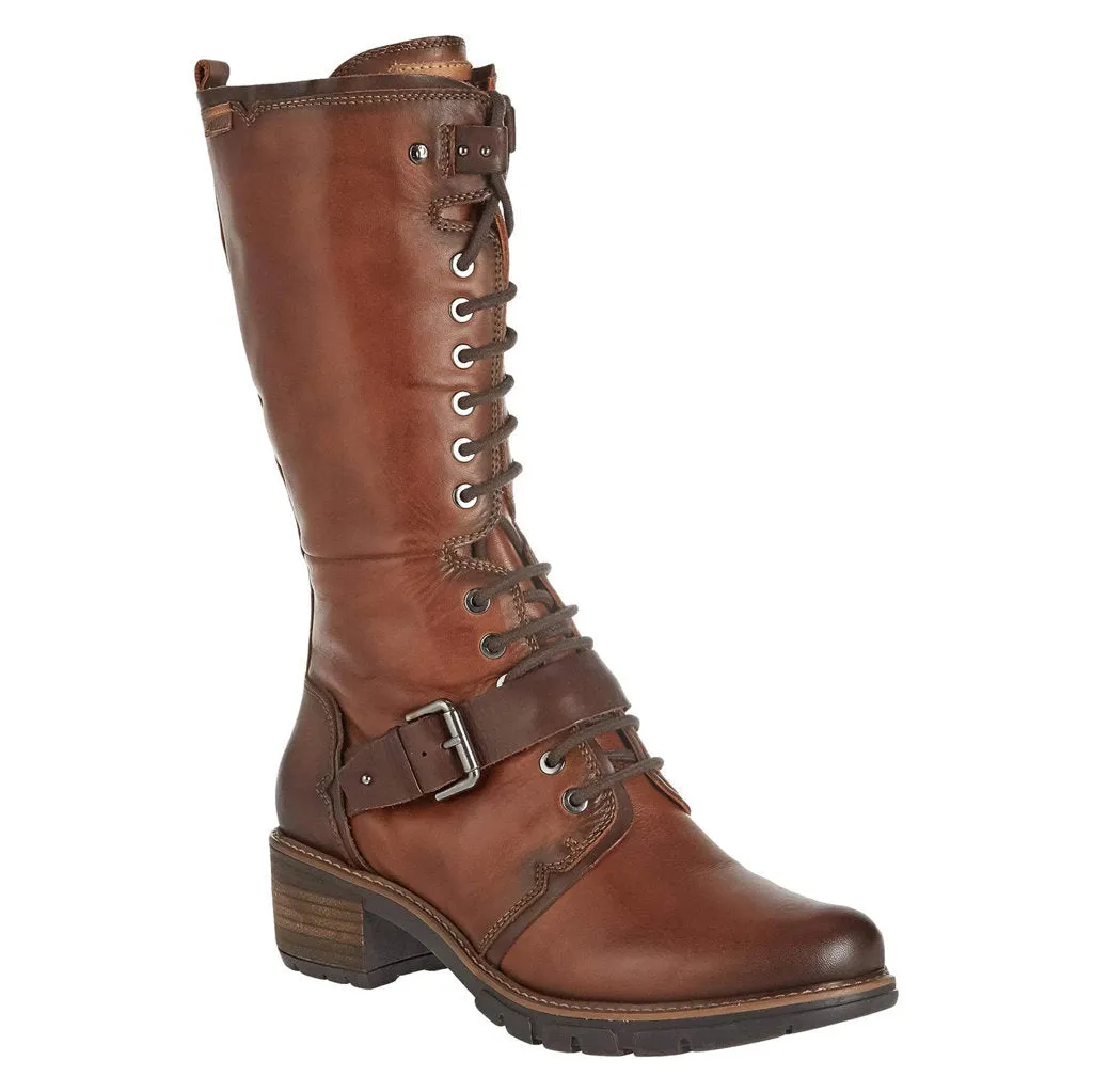 San Sebastia Calfskin Leather Women's Zip Up Calf Length Boots