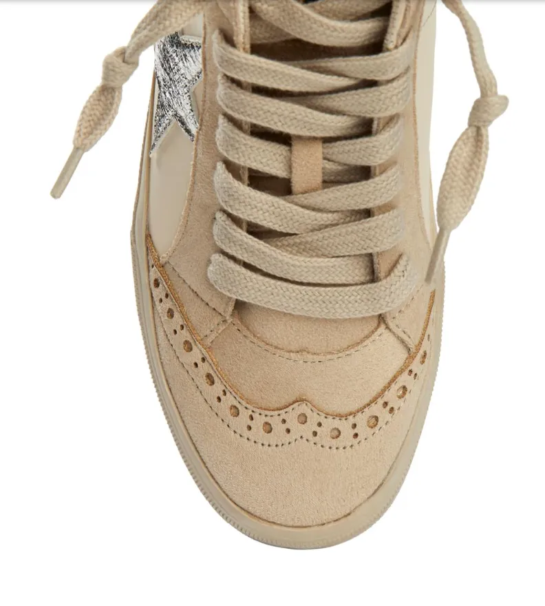 SHUSHOP Paulina White Mid Top Sneaker