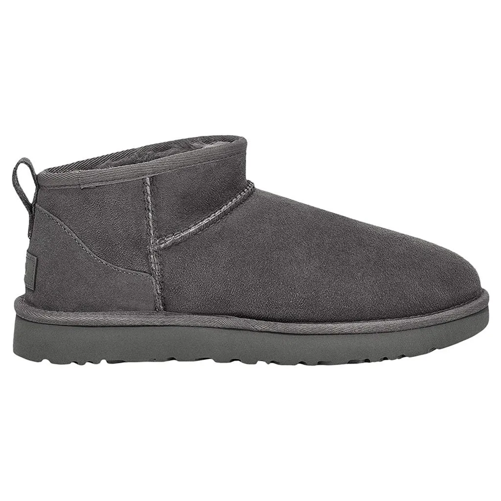 Ugg Australia Womens Boots Classic Ultra Mini Casual Pull-On Ankle Suede - UK 6