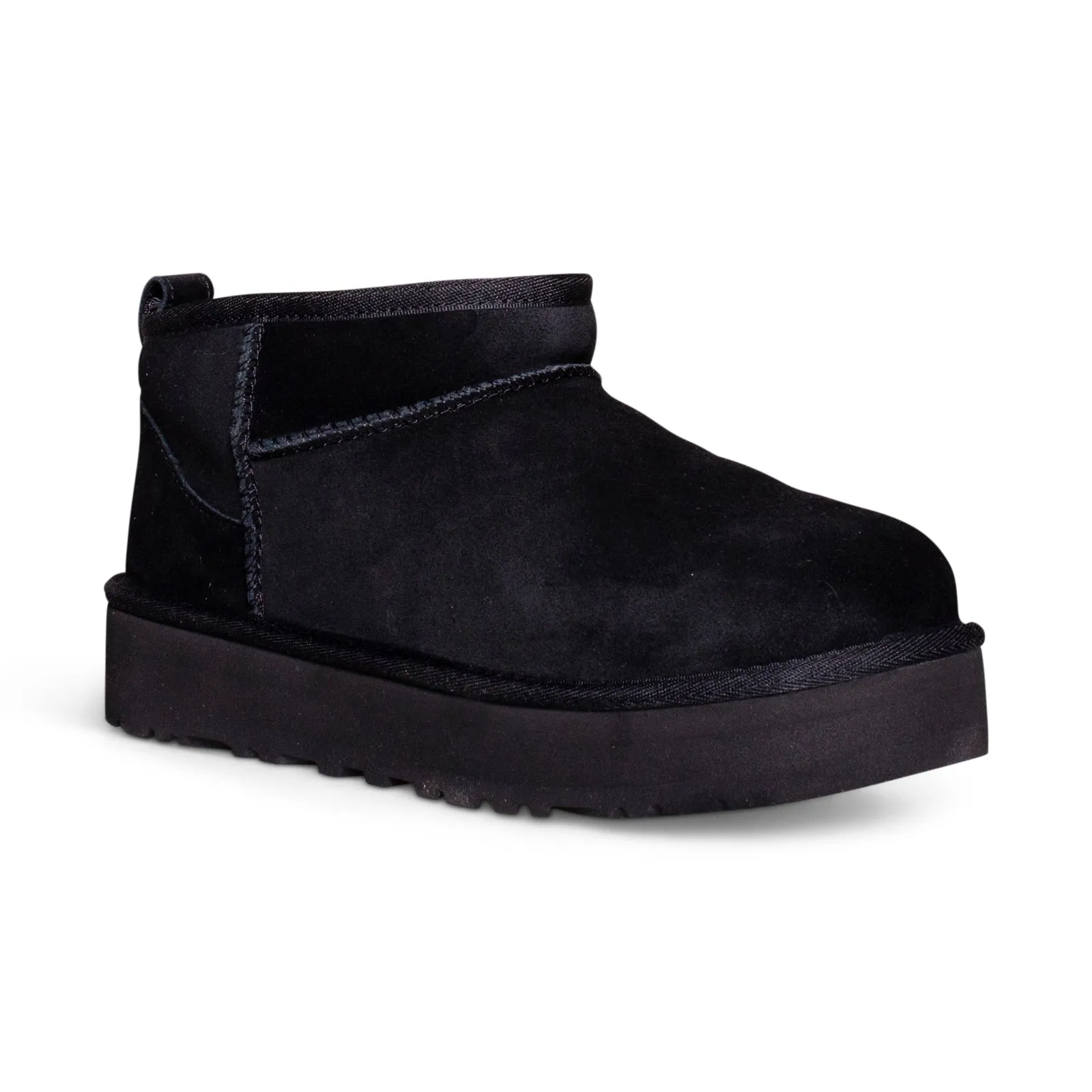 UGG Classic Ultra Mini Platform Black Boots - Youth