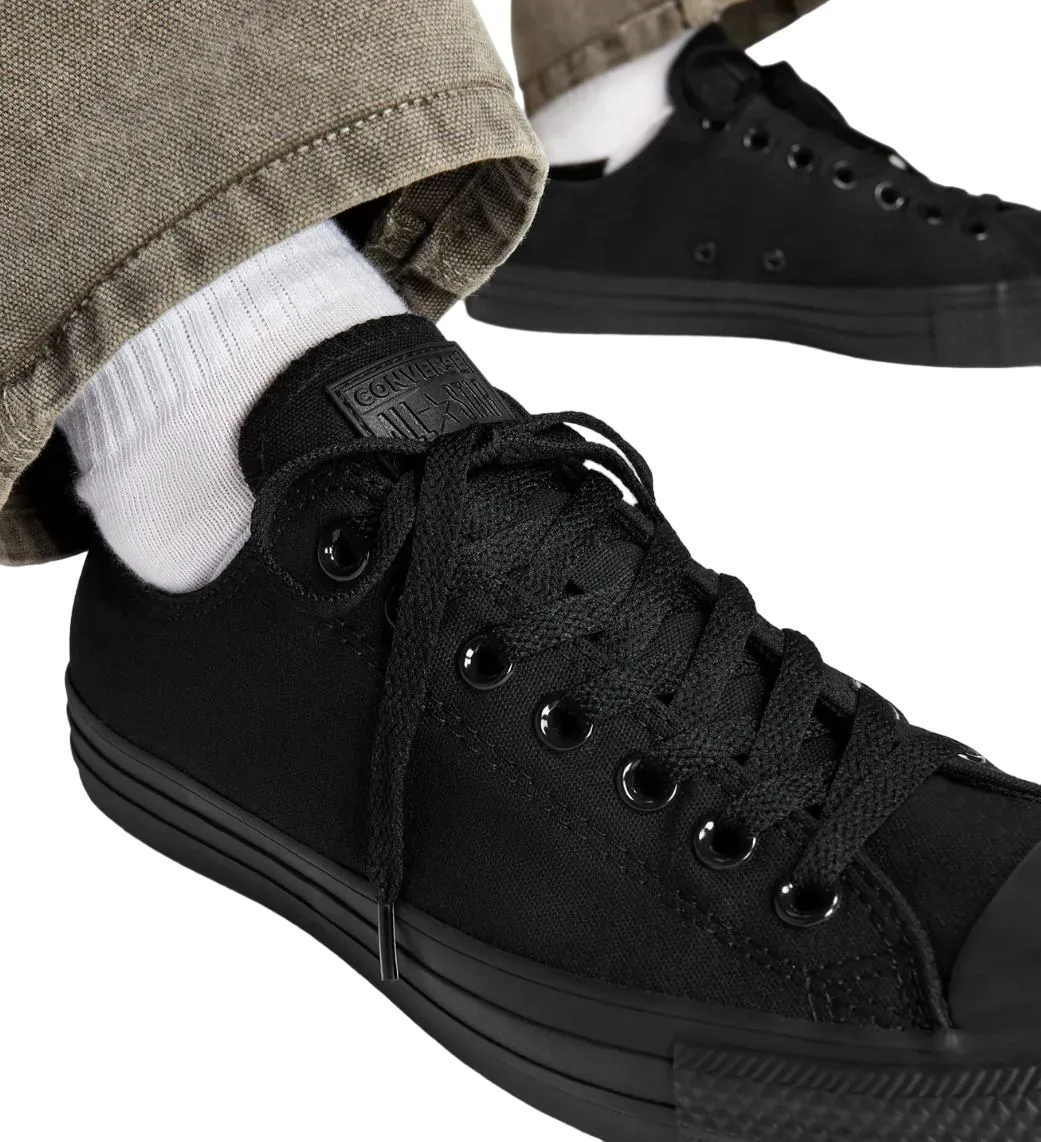 Unisex Converse Chuck Taylor All Star Classic Low Top Black Monochrome Shoes