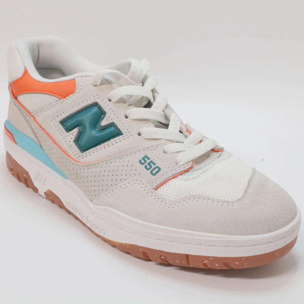 Womens New Balance BB550 Trainers Cream Orange Blue Green Grey Gum