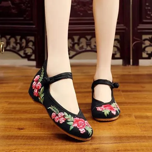 ZX653 Women's Casual Shoes - Handmade Embroidered Canvas Flats