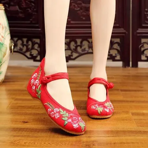 ZX653 Women's Casual Shoes - Handmade Embroidered Canvas Flats